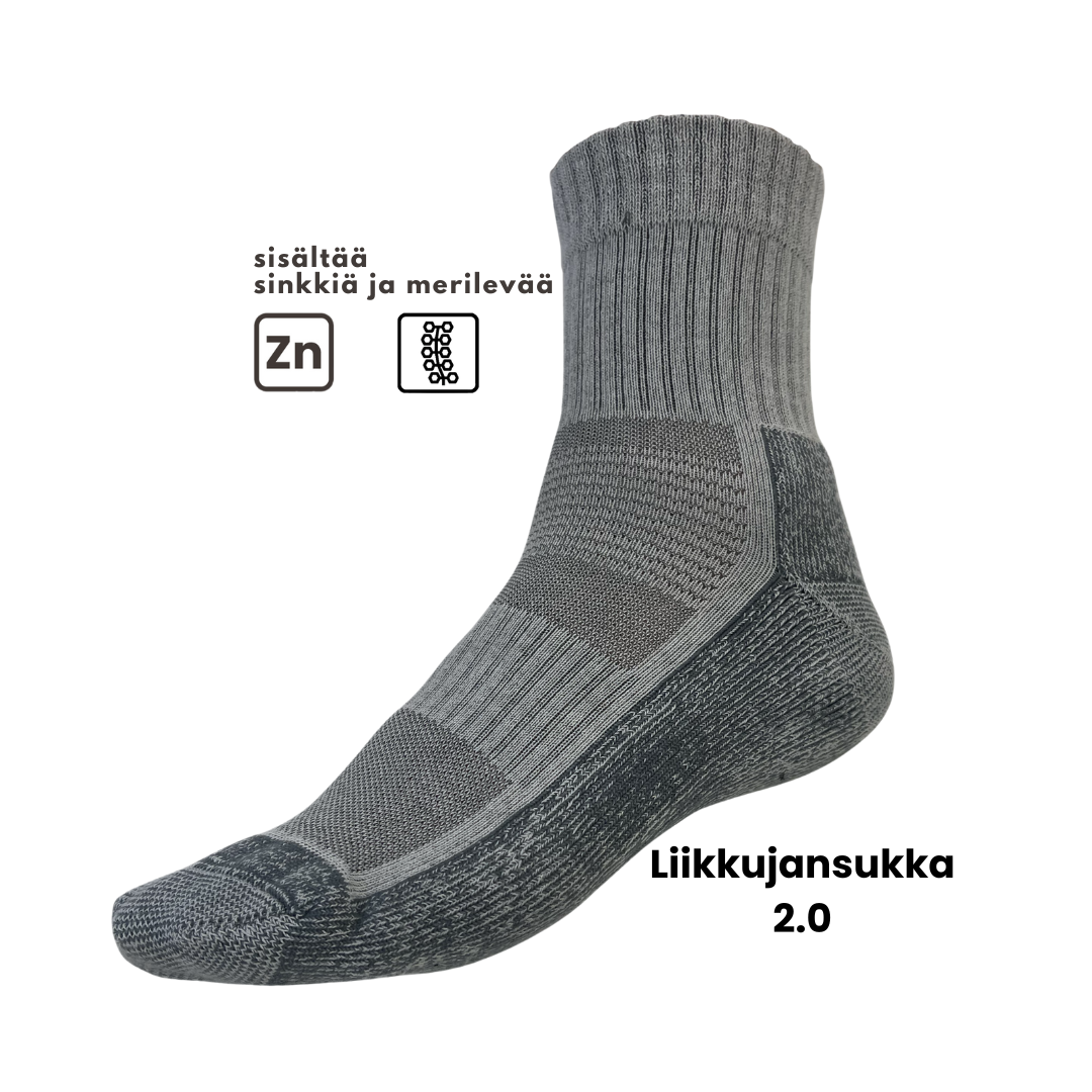 Liikkujan Sukka 2.0 uudistettu - 3 paria
