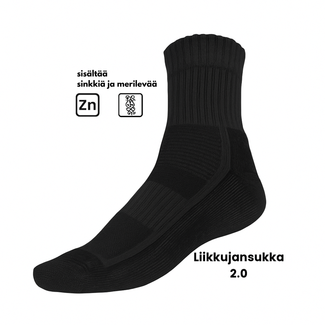 Liikkujan Sukka 2.0 uudistettu - 3 paria